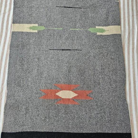 Vintage Antique Native American Handwoven Tapestry Wall Hanging Runner 55"x18" - Picture 15 of 15